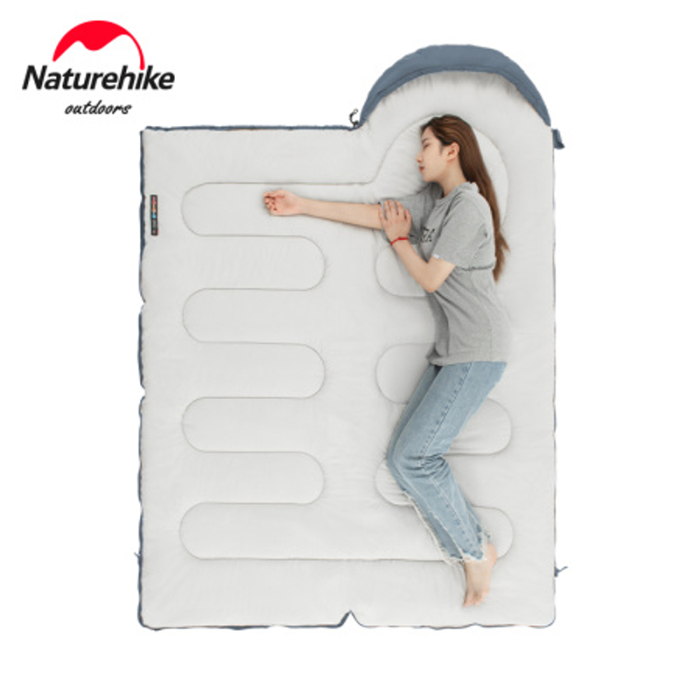 Мешок спальный Naturehike Y150L, 220х85 см, (правый) (ТК: +11C), синий