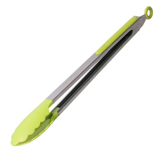Щипцы нейлоновые 35,5 см Kamille KM-7516 с ручками из нержавеющей стали