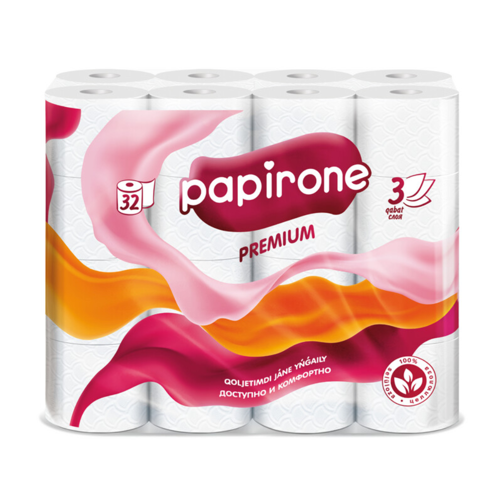 Туалетная бумага Papirone 3 слоя 32 шт