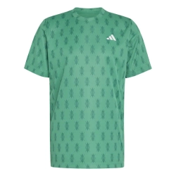 Теннисная футболка Adidas Club Climacool Graphic - semi court green/collegiate green