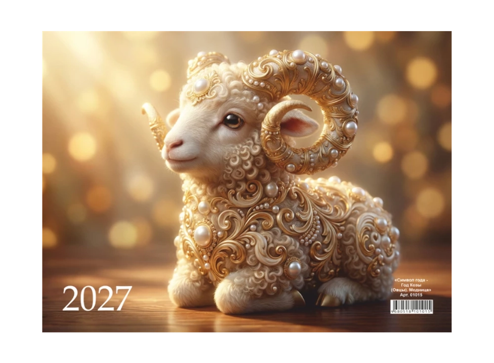 Календарь настен. 3-х бл. квартальный 2027 Символ года LAMARK "МОДНИЦА" 01015