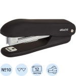 Степлер Attache Comfort до 12 листов черный (скобы № 10, с антистеплером, покрытие soft touch)
