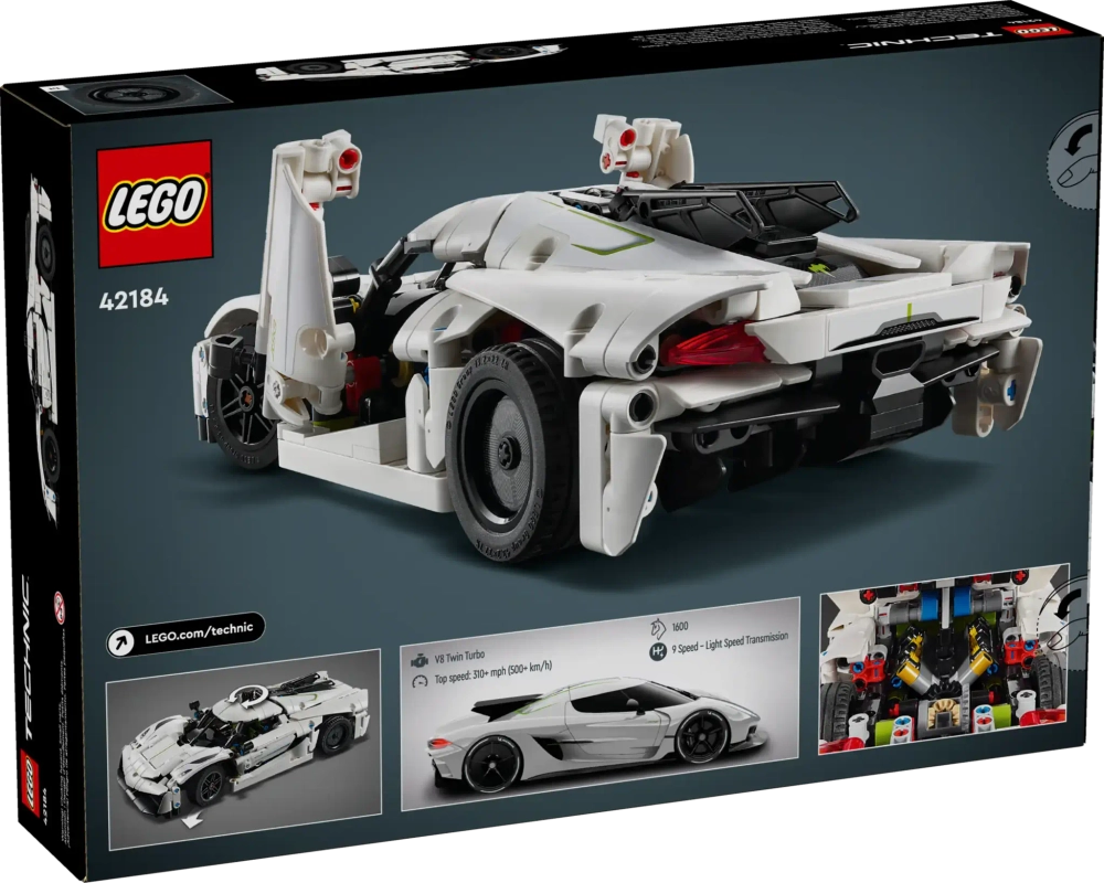 Конструктор LEGO Technic 42184 Гиперкар Koenigsegg Jesko Absolut Белый
