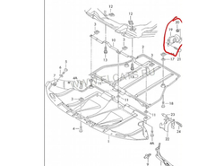 Кожух пыльник локер рулевой рейки audi a4 b5 a6 c5 - 8D1864309