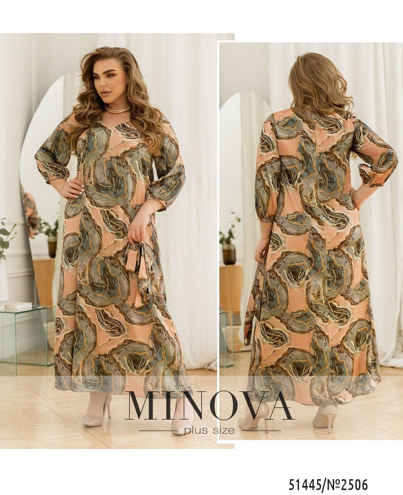 Платье 2506-пудра-серый Minova Платье 2506-пудра-серый Minova