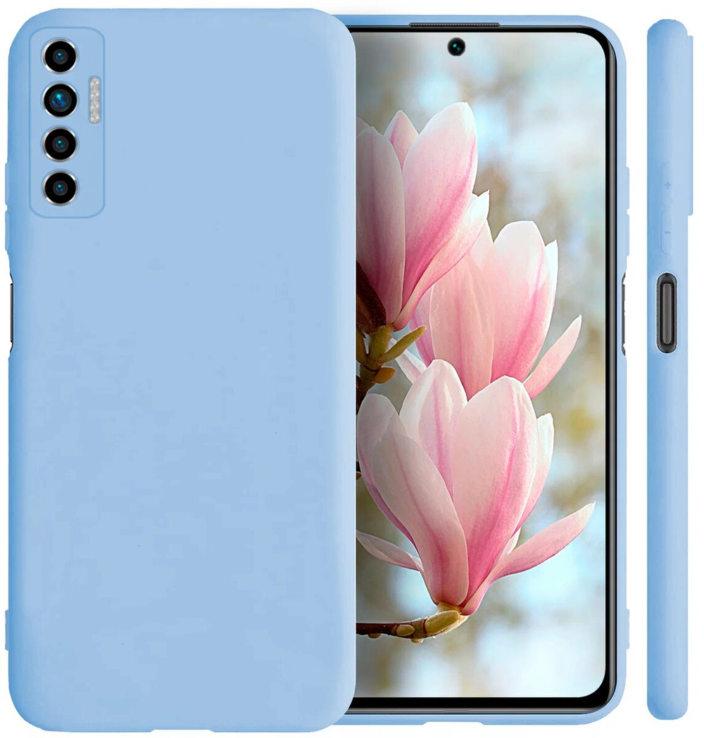 Мягкий Soft Touch чехол из силикона для TECNO CAMON 17 P с бархатной подкладкой