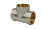 Тройник латунь никель Ду 50 (2") ВР/ВР 9007 ГОСТ 32585-2013 Aquasfera 9007-06