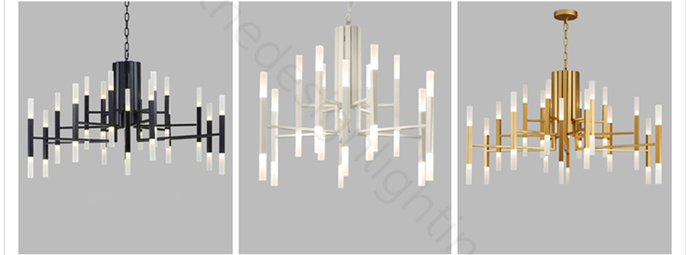 Pendant design lamp  THE LIGHT by Alma 24 lampshades (White)