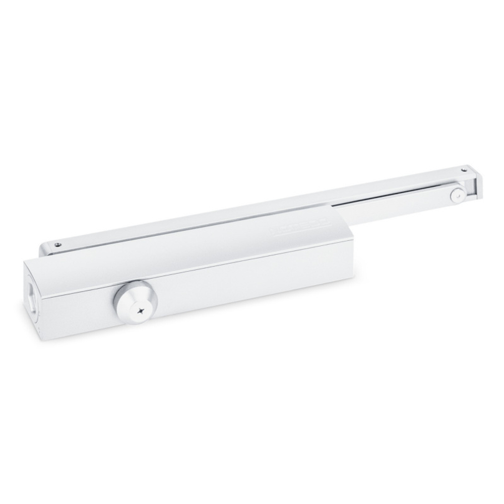 Доводчик NOTEDODC-045-155 SL+HO+DA+BC PRO (ПРО) SILVER со ск.тяг. до 150 кг серебро