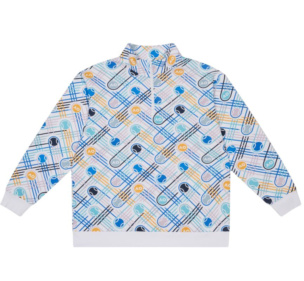 Мужская теннисная толстовка Australian Open Quarter Zip Fleece
