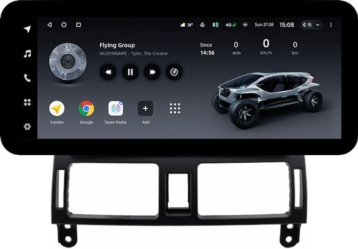 Магнитола для Toyota Avensis T250 2003-2009 (рамка наверх) - Teyes LUX ONE ROUND монитор 12.3" 2K QLED на Android 10, Быстрая, CarPlay, 4G SIM-слот
