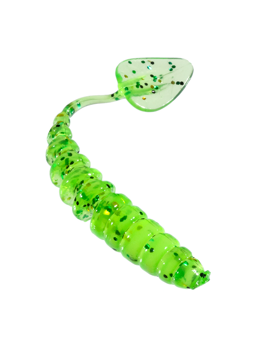 Приманка ZUB-SHAD  50мм(2")-10шт, (цвет 351) шартрез с блестками