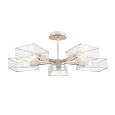 8246/5C COUNTY LN25 белый, металл/дерево Люстра потолочная Е27 5*60W 220V IRMA