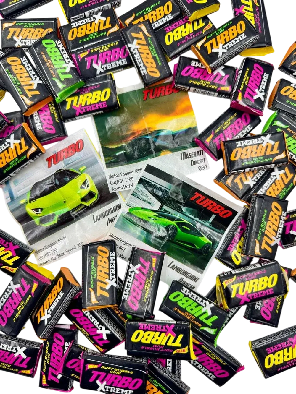 Жевательная резинка Turbo Xreme ,блок 100шт