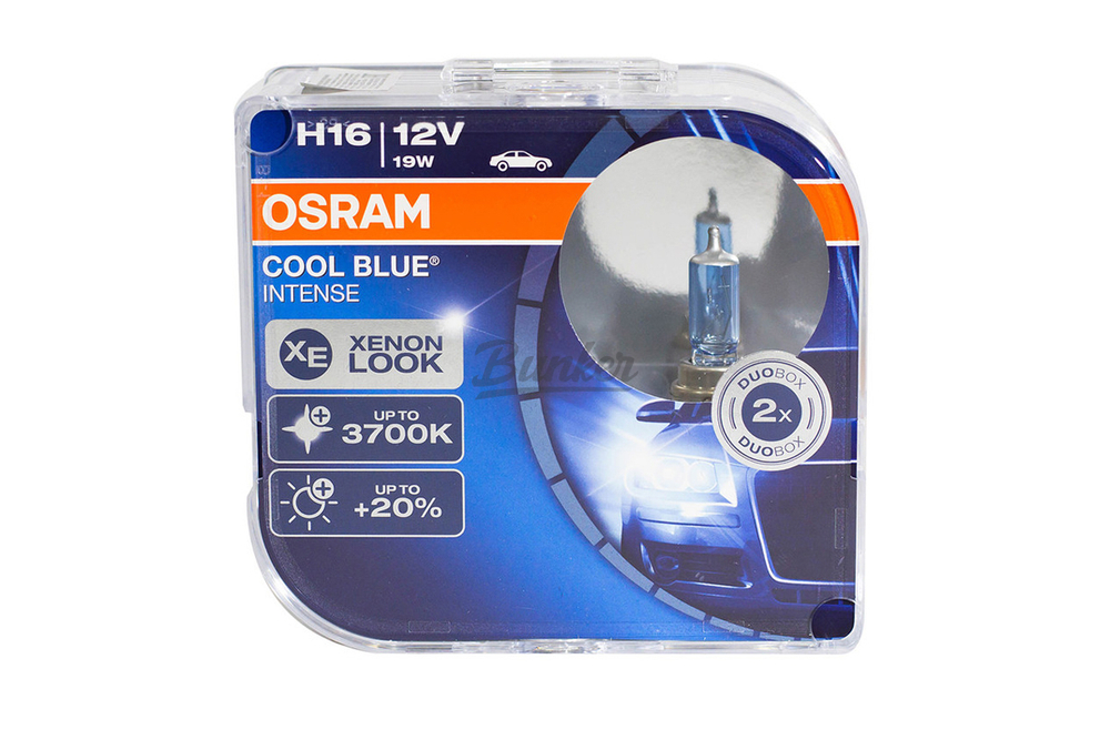 Комплект ламп H16 12V 19W PGJ19-3 COOL BLUE INTENSE цветовая температура 4200К 2шт.(1к-т)