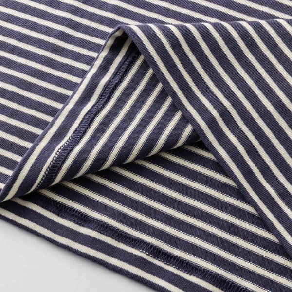 Футболка Stripe темно-фиолетовый / бежевый - фото 8