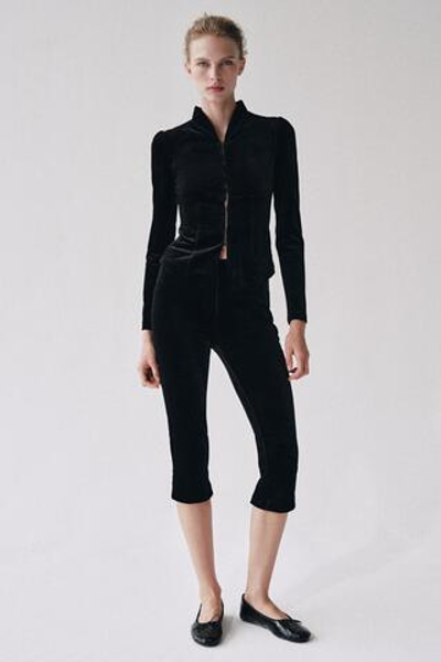 БРЮКИ КАПРИ ИЗ БАРХАТА — ZARA