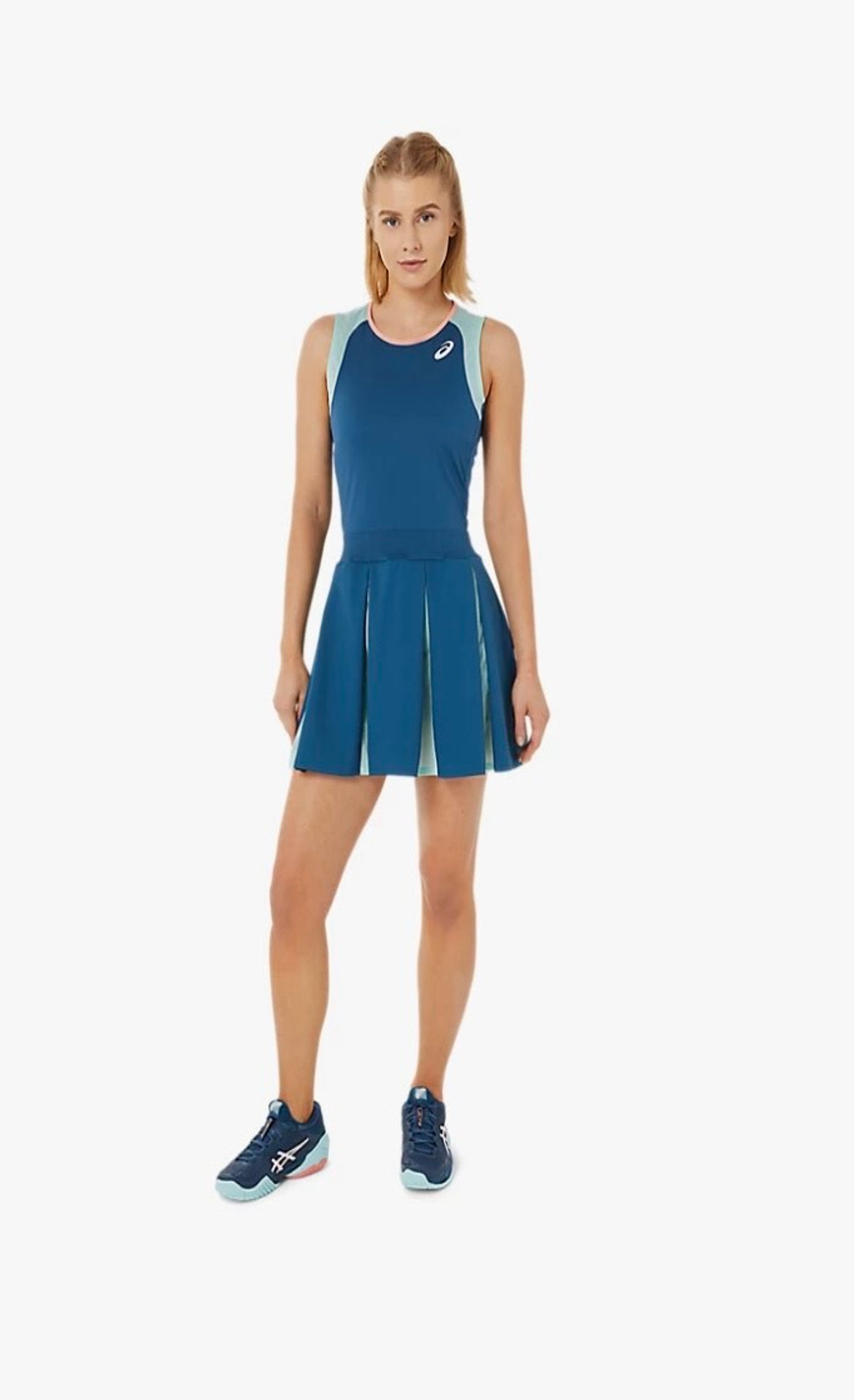 ASICS, MATCH DRESS, LIGHT INDIGO, WOMEN, M