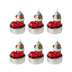 Набор декоративных свечей festive stocking из коллекции new year essential, 6 шт.