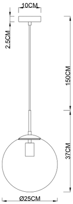 Подвесной светильник Arte Lamp VOLARE A1561SP-1PB, 1хE27