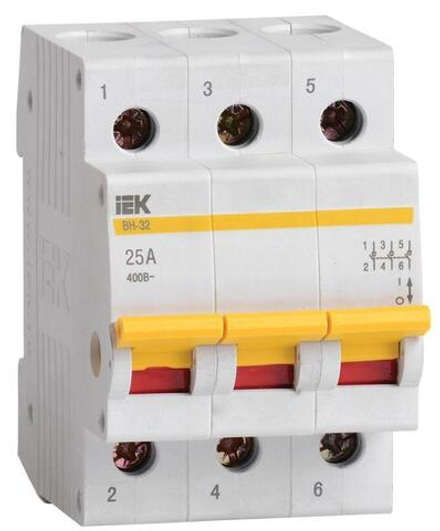 Выключатель нагрузки ВН-32 25А/3П IEK MNV10-3-025