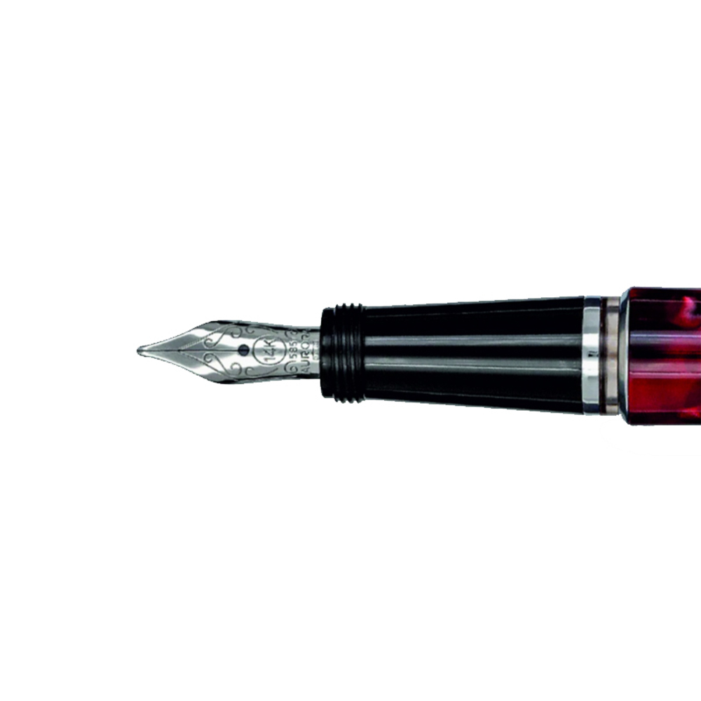 Перьевая ручка Aurora Optima Mini Variegated Burgundy CT, перо - F, в подарочной коробке