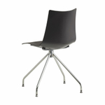 Стул пластиковый вращающийся Scab Design Zebra Technopolymer, хром, антрацит