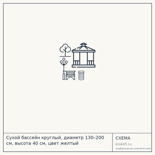 Сухой бассейн круглый, диаметр 130–200 см, высота 40 см, цвет желтый — от 9 200 ₽