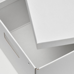 IKEA FJÄDERHARV  (ИКЕА ФЙЭДЕРХАРВ)  -  Контейнер с крышкой - белый 25х35х16 см