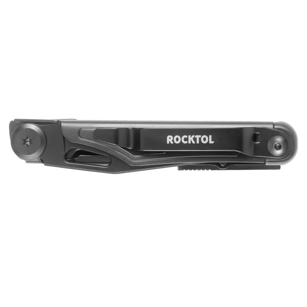 Нож-мультитул Rocktol 12 в 1, кожаный чехол, черный