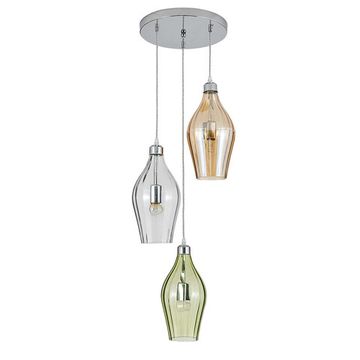 Подвесной светильник 3*E27 V000588 11058/3P Multicolor разноцветный Piemonte Indigo