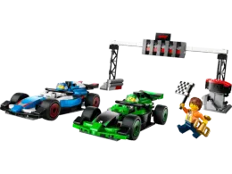 Конструктор LEGO City 60474 Сетка F1 с гоночными автомобилями CARB и Sauber