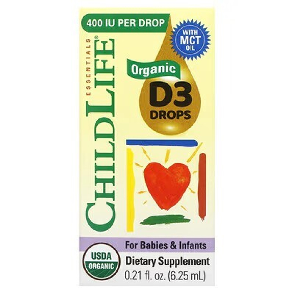 ChildLife Essentials, Liquid Vitamin D3, 6.25 ml | Bolalar va chaqaloqlar uchun suyuq vitamin D3, 6,25 ml