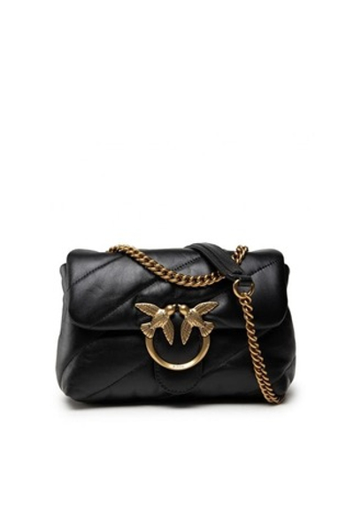 MINI LOVE BAG PUFF MAXI QUILT – black gold