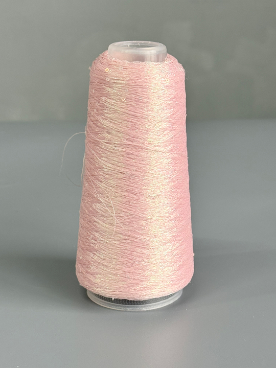 Пряжа Siyue Lurex Sequins пайтка 1,5 мм (06/розовые облака), 1800м/50гр