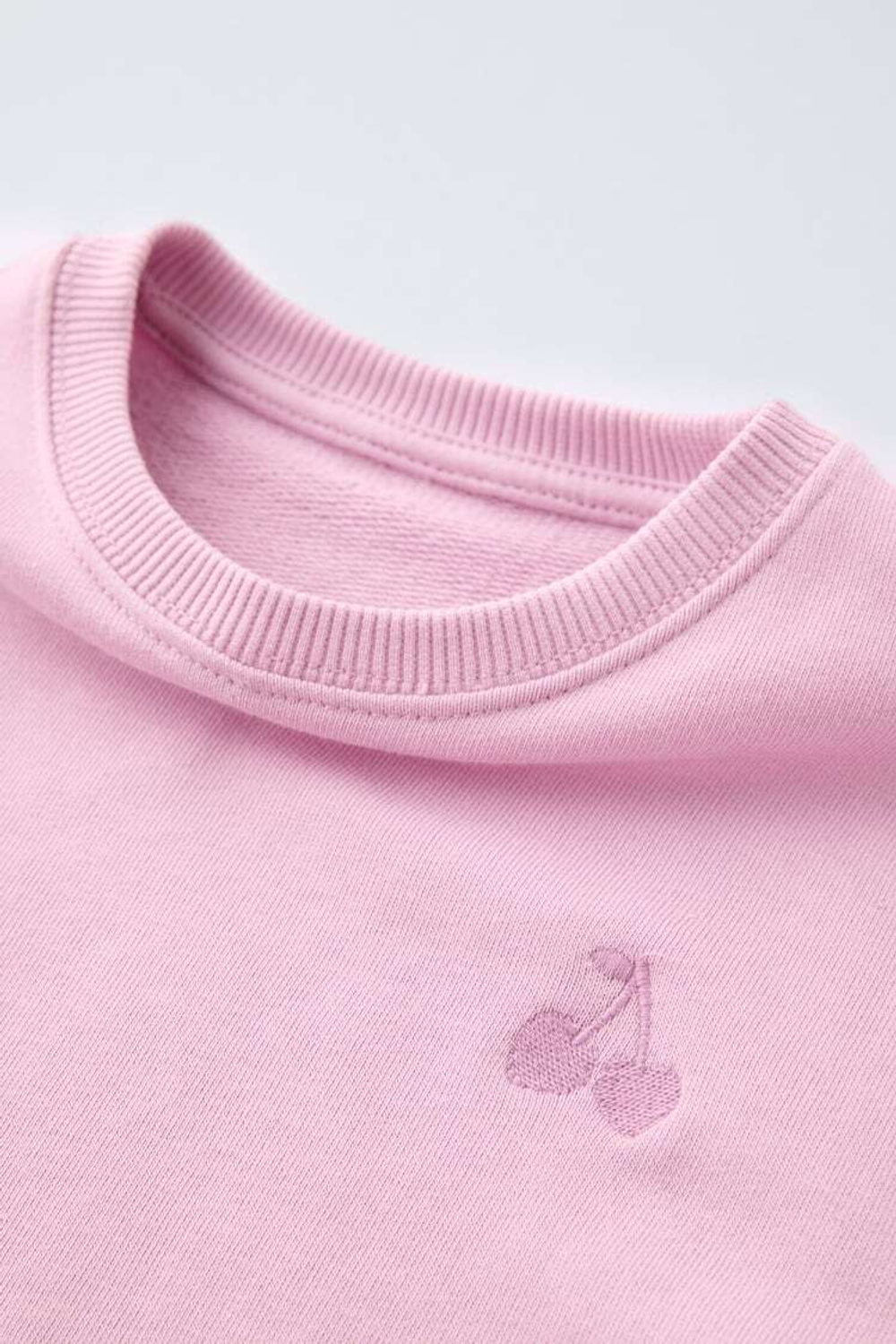 ZARA ХУДИ С ВЫШИВКОЙ, МЯГКИЙ РОЗОВЫЙ