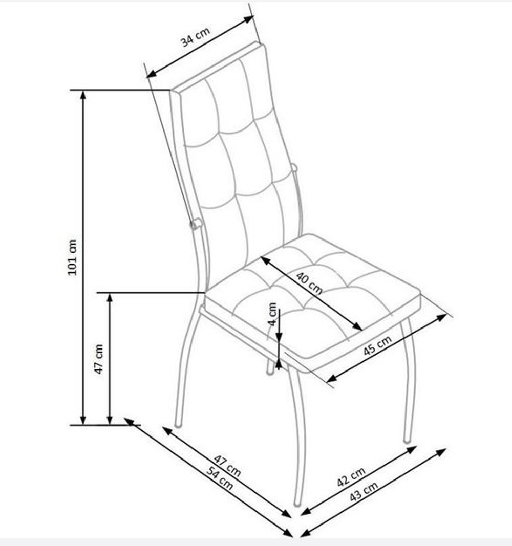 Стул HALMAR K416 синий/хром