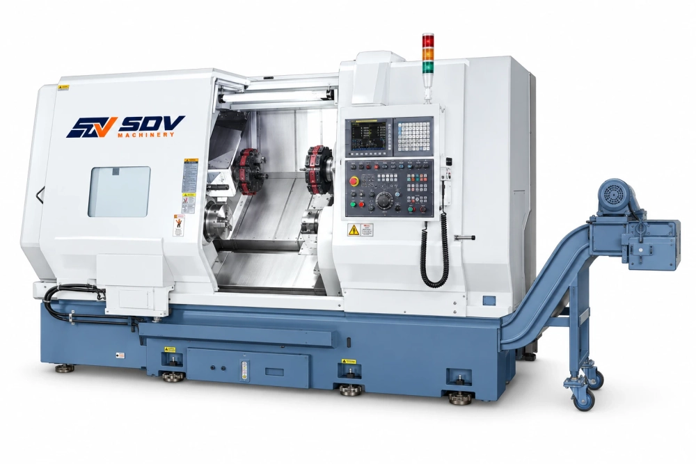 Двухшпиндельный токарный станок с ЧПУ SDV-ECL-15TT,SDV-ECL-20TT,SDV-ECL-25TT