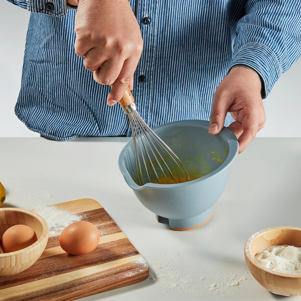 IKEA PONNYFISK  (ИКЕА ПОННИФИСК)  -  Миска для смешивания - светло-серо-голубая 1 л