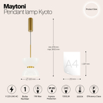 Подвесной светодиодный светильник Maytoni Kyoto MOD178PL-L11G3K