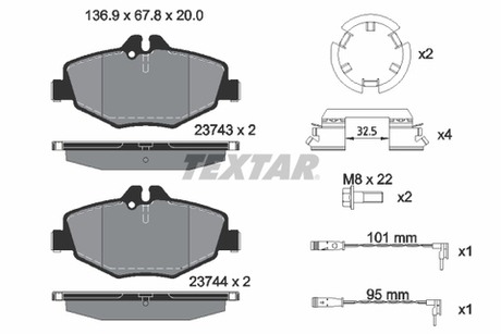TEXTAR - 2374303-TET - Brake Pad Set, disc brake