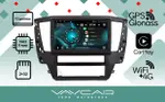 Магнитола для Mitsubishi Pajero Sport 3 2020-2024, Montero Sport (прямоугольный климат, рамка 10) - Vaycar VA47-3181 на Android 13, 4G SIM-слот