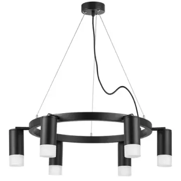 Люстра подвесная с акрилом 6*GU10 LR0163761 черный Rullo Lightstar