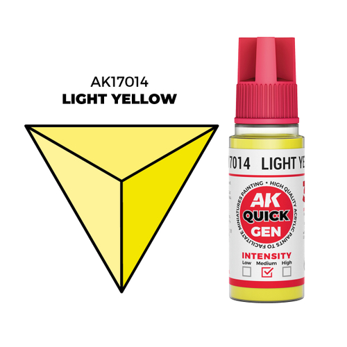 AK Interactive Light Yellow Quick Gen - контрастная акриловая краска, 18 мл