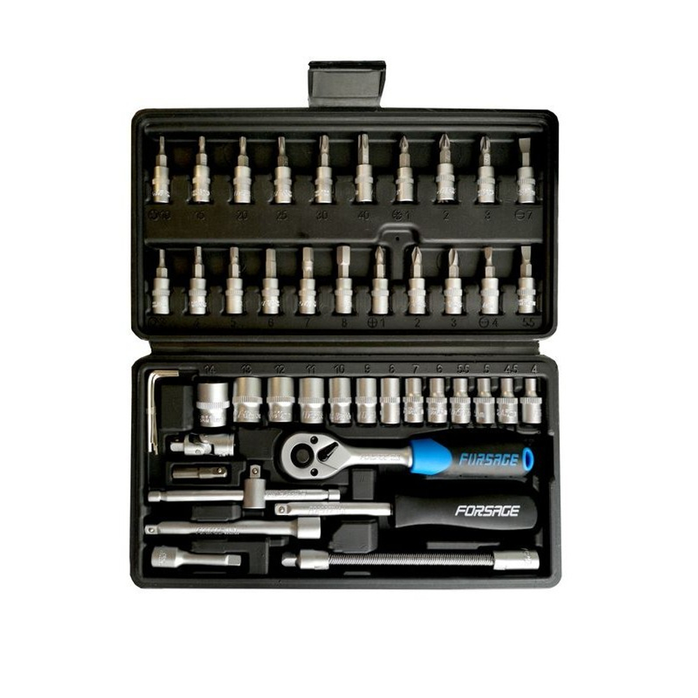 Набор инструментов 46предметов 1/4" (6гр.) Forsage 2462-5