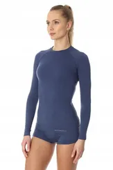 Термобелье-футболка женская Brubeck Active Wool LS12810 джинс