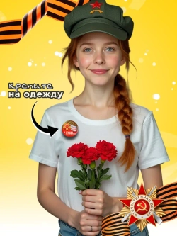 Значок 9 мая 30 шт 37 мм
