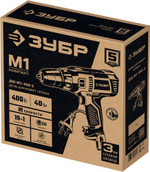 ЗУБР 400 Вт, 40 Н·м, сетевая дрель-шуруповерт (ДШ-М1-400-2)