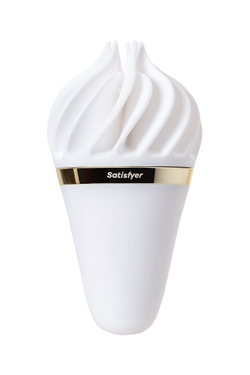 Вибромассажер Satisfyer layons Sweet Treat, силикон, белый, 10,4 см.