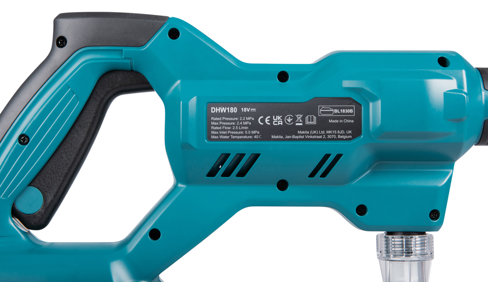 Портативная аккумуляторная мойка высокого давления с питанием из шланга Makita DHW180Z